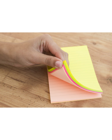 NOTES SAMOPRZYLEPNY D.RECT 98x150mm 100K NEON W LINIE