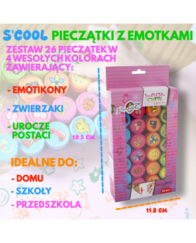 PIECZĄTKI S'COOL DEKORACYJNE SET EMOTIONY