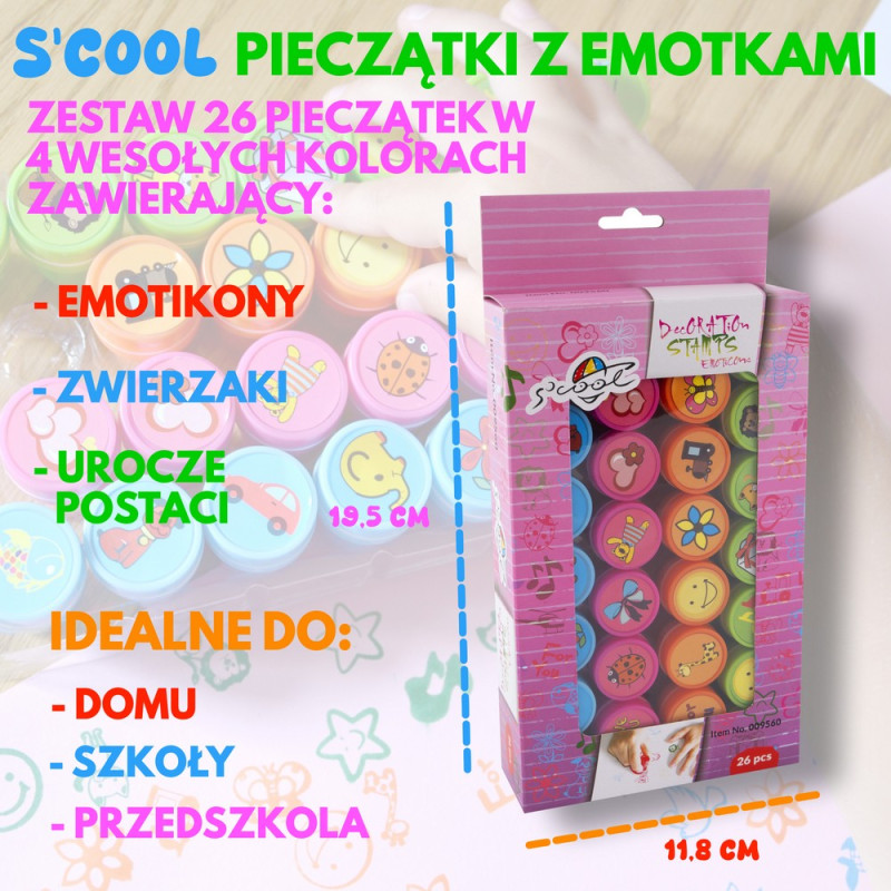 PIECZĄTKI S'COOL DEKORACYJNE SET EMOTIONY