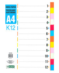 PRZEKŁADKI D.RECT KARTONOWE 1-12 K12