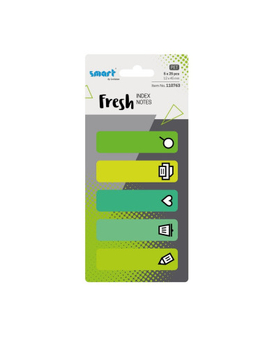 ZAKŁADKI INDEKSUJĄCE SMART PET FRESH 12x45mm 5x25szt OFFICE