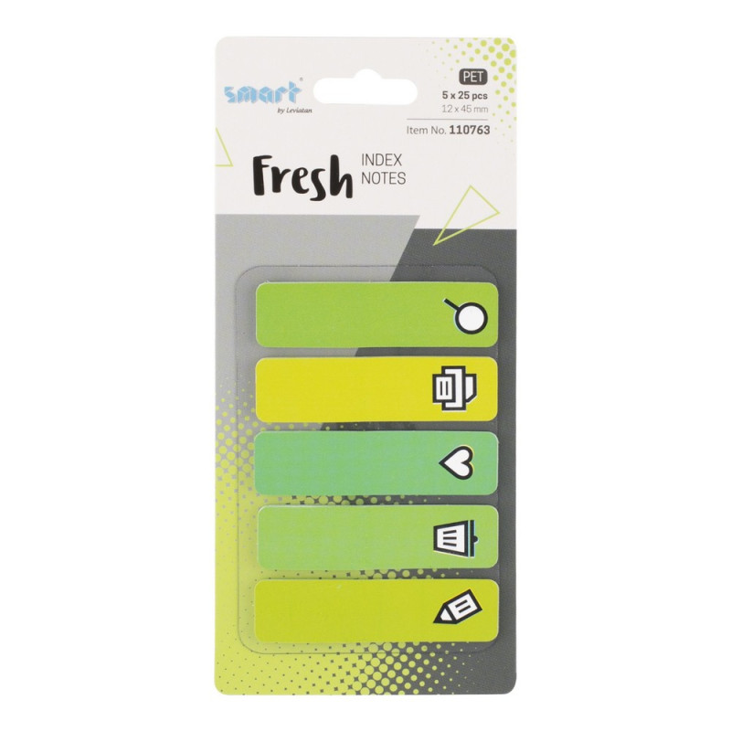 ZAKŁADKI INDEKSUJĄCE SMART PET FRESH 12x45mm 5x25szt OFFICE