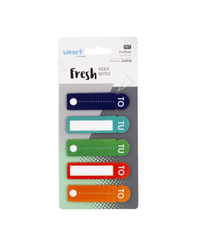 ZAKŁADKI INDEKSUJĄCE SMART PET FRESH 12x45mm 5x25szt TOTU