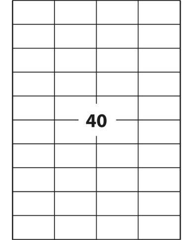 ETYKIETA SAMOPRZYLEPNA D.RECT A4 40szt 52.5x29.7 100ark