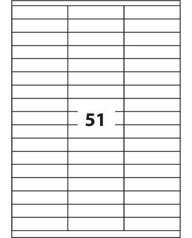 ETYKIETA SAMOPRZYLEPNA D.RECT A4 51szt 70x16.9 100ark