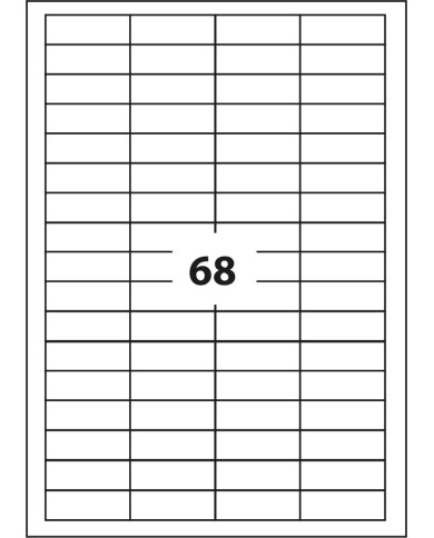ETYKIETA SAMOPRZYLEPNA D.RECT A4 68szt 48.5x16.9 100ark